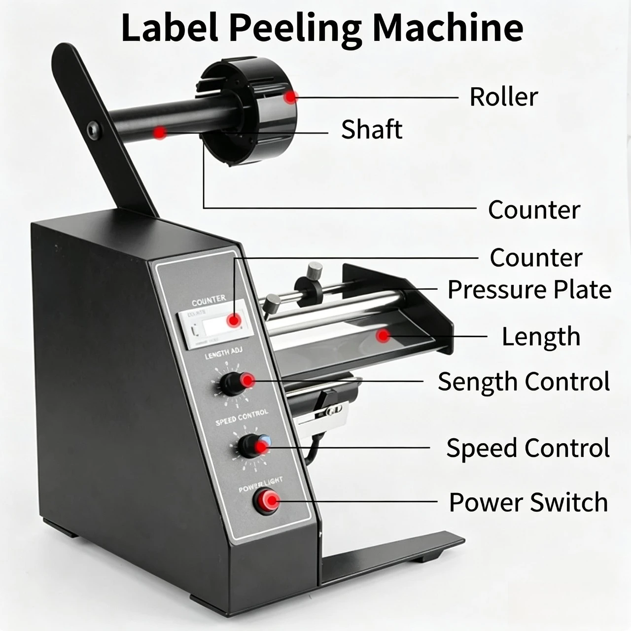 Automatic Label Peeling Machine Fully Automatic Sticker Separator Stripper For Self Adhesive Label Industrial Label Dispenser