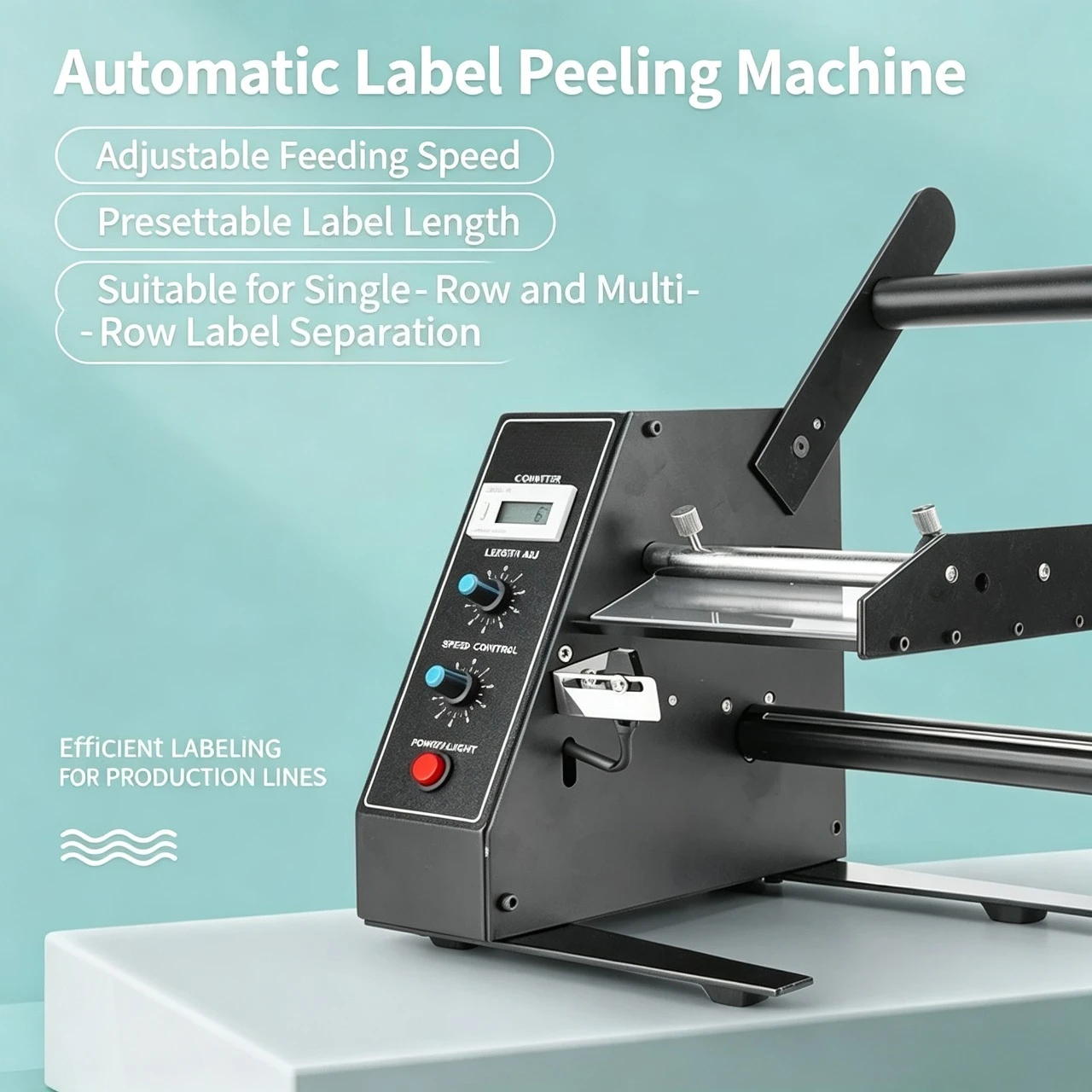 Automatic Label Peeling Machine Fully Automatic Sticker Separator Stripper For Self Adhesive Label Industrial Label Dispenser