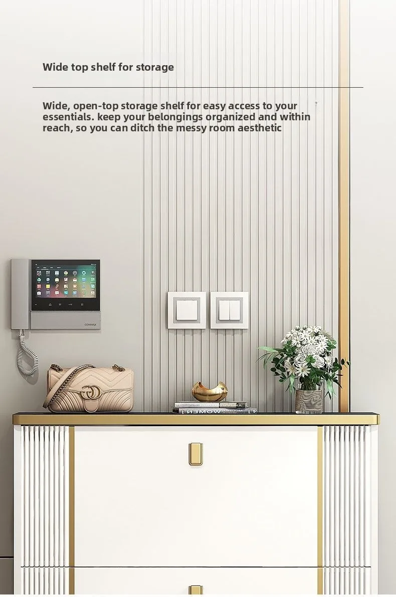 Ultra Thin Shoe Cabinet Modern Flip Door Shoe Storage Cabinet Large Capacity Entrance Organizer Slim Hallway Furniture HomeDecor