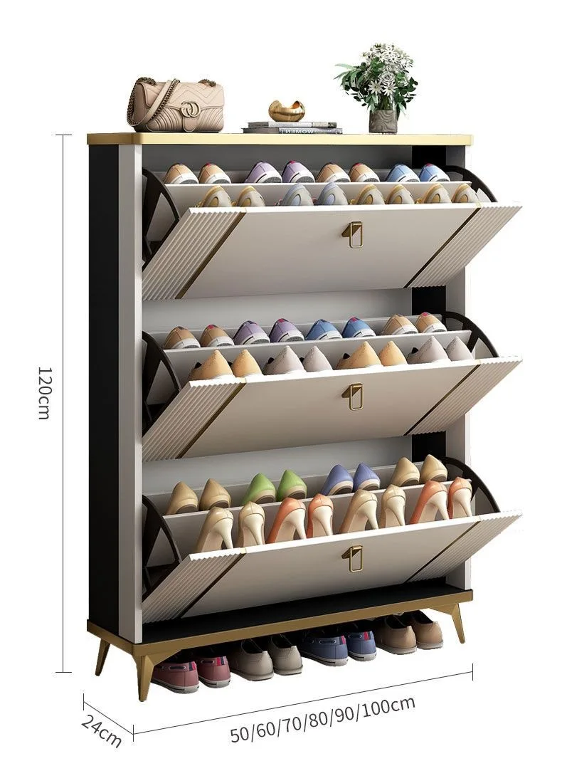 Ultra Thin Shoe Cabinet Modern Flip Door Shoe Storage Cabinet Large Capacity Entrance Organizer Slim Hallway Furniture HomeDecor