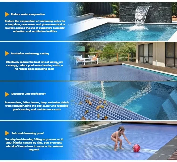 Motorized Retractable Pool Cover Aluminum, Heavy Duty Waterproof Roller Shutter for Commercial & Residential Pool