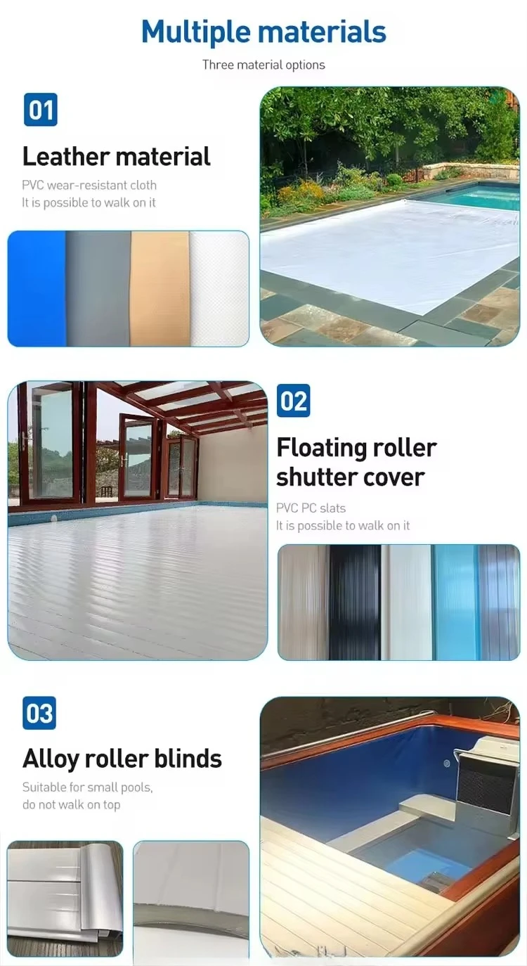 Motorized Retractable Pool Cover Aluminum, Heavy Duty Waterproof Roller Shutter for Commercial & Residential Pool