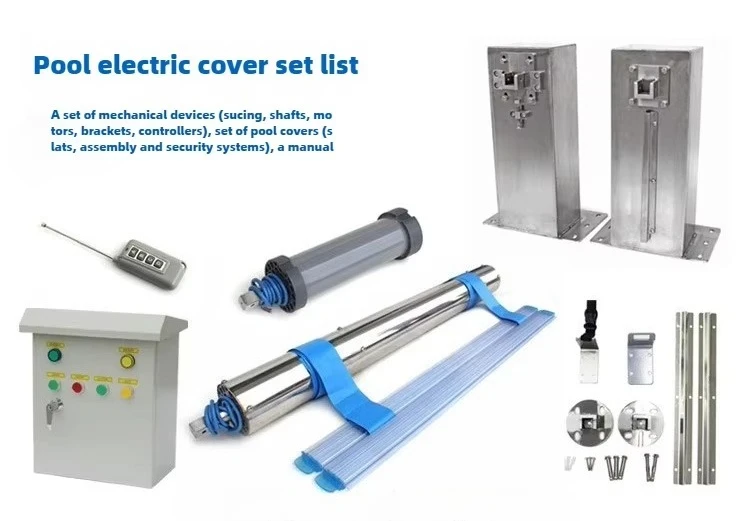 Motorized Retractable Pool Cover Aluminum, Heavy Duty Waterproof Roller Shutter for Commercial & Residential Pool