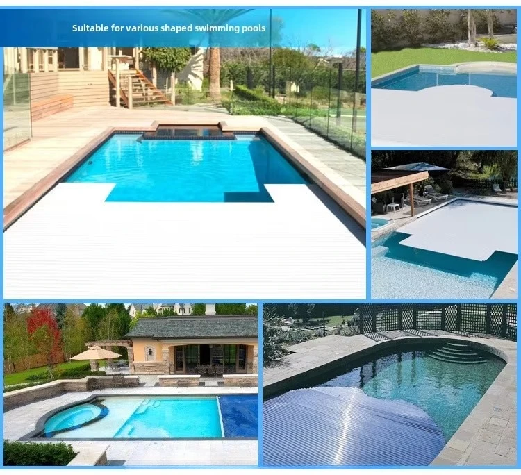Motorized Retractable Pool Cover Aluminum, Heavy Duty Waterproof Roller Shutter for Commercial & Residential Pool