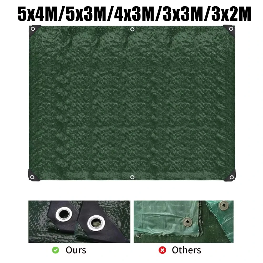 Heavy Duty Tarp Cover Waterproof Tarpaulin UV Resistant Protective Cover with Grommet for Garden Porch Emergency Rain Shelter