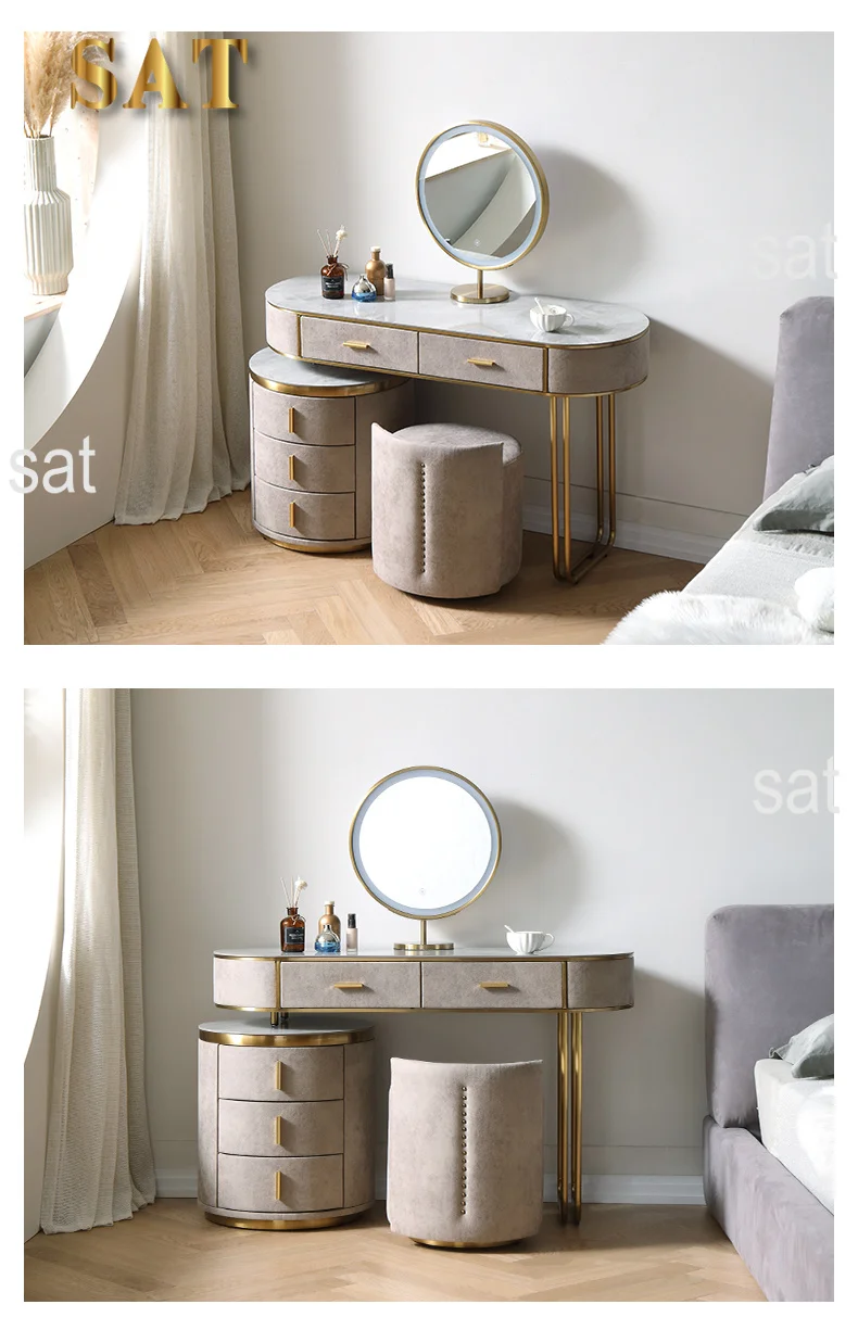 &Nordic Drawers Storage Vanity Table Minimalist Bedroom Makeup Drawer Dressing Table Desk Bedroom Furnitur