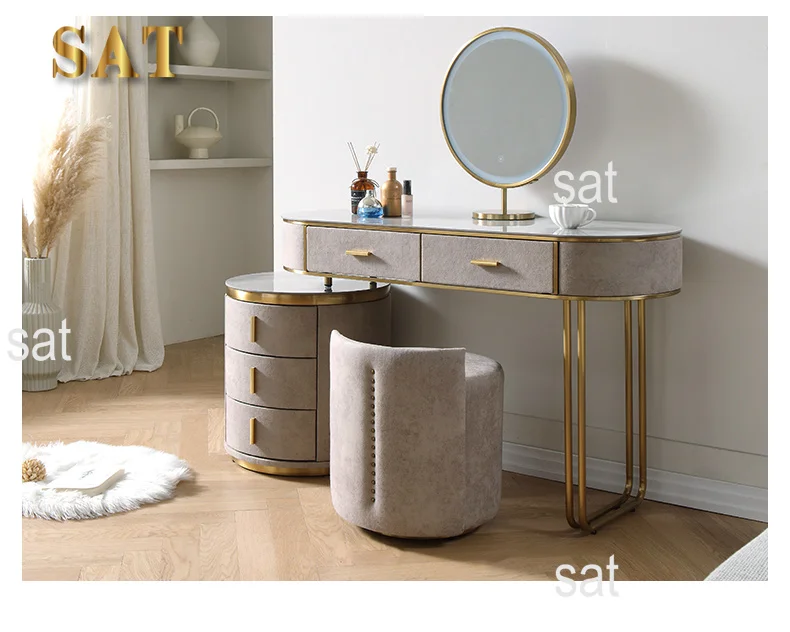 &Nordic Drawers Storage Vanity Table Minimalist Bedroom Makeup Drawer Dressing Table Desk Bedroom Furnitur