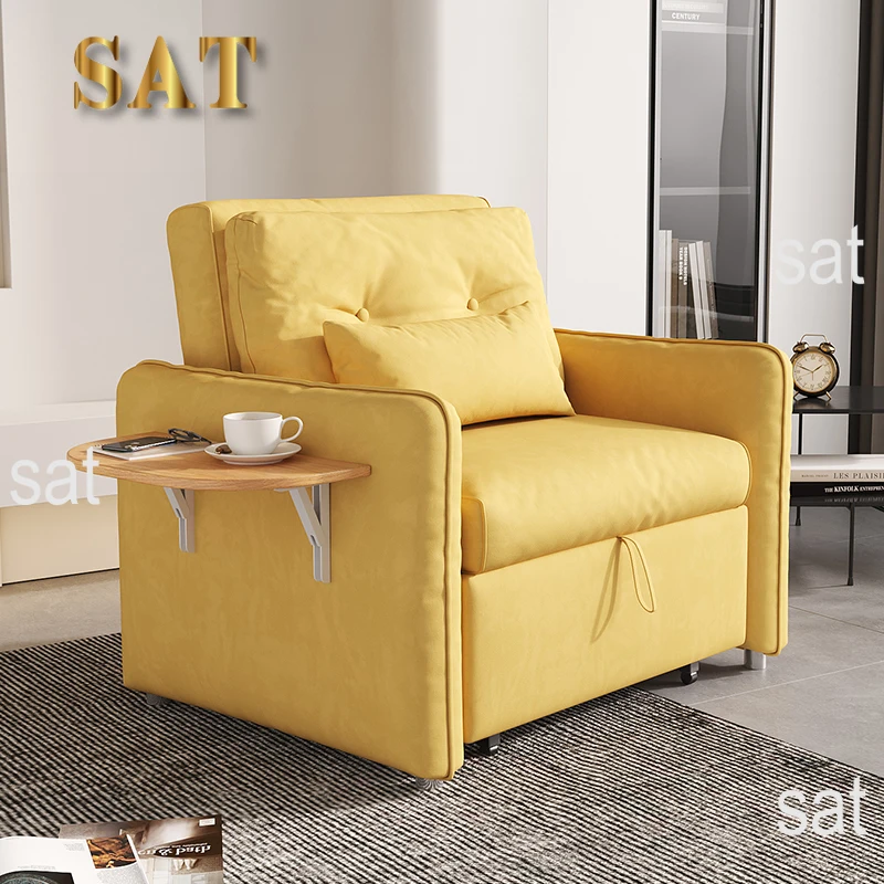 ky-Modern Sofa Cum Bed One Seater Fabric Sleeper Sofa Bed Multifunctional Adjustable Single Folding Sofa Bed)