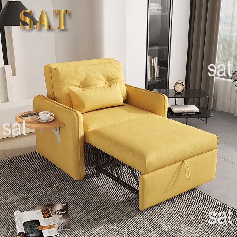 ky-Modern Sofa Cum Bed One Seater Fabric Sleeper Sofa Bed Multifunctional Adjustable Single Folding Sofa Bed)