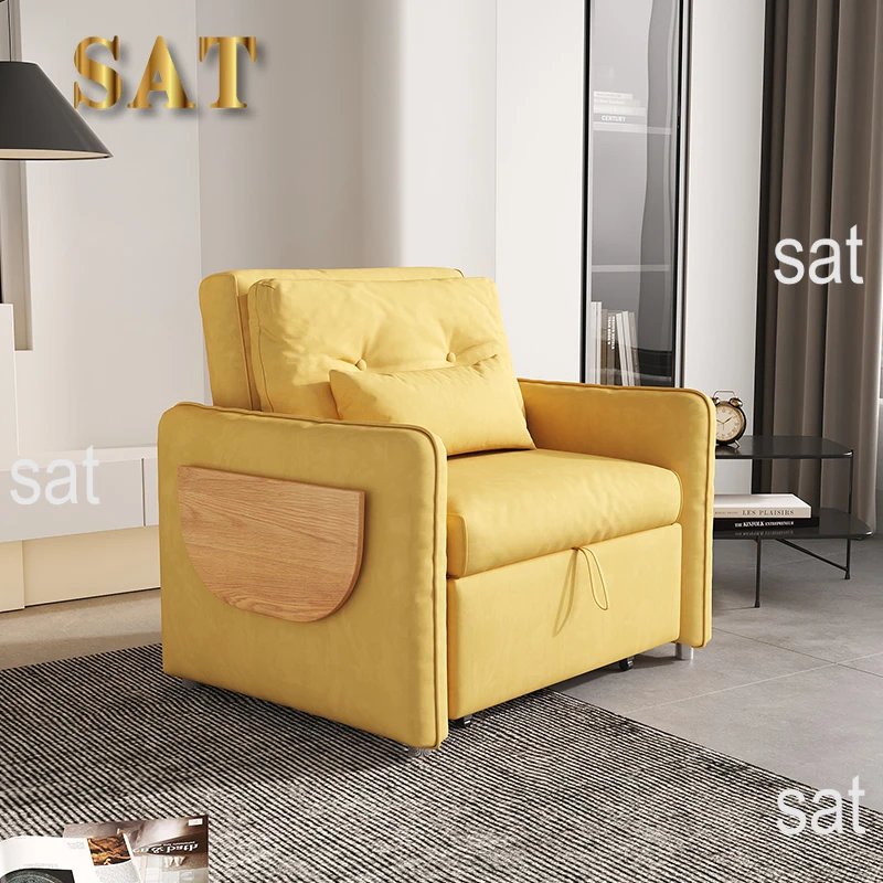 ky-Modern Sofa Cum Bed One Seater Fabric Sleeper Sofa Bed Multifunctional Adjustable Single Folding Sofa Bed)