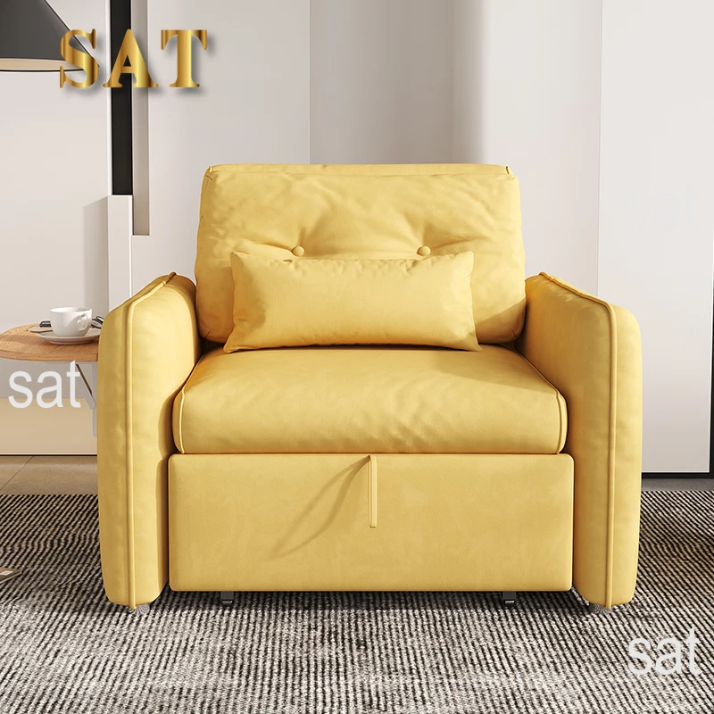 ky-Modern Sofa Cum Bed One Seater Fabric Sleeper Sofa Bed Multifunctional Adjustable Single Folding Sofa Bed)