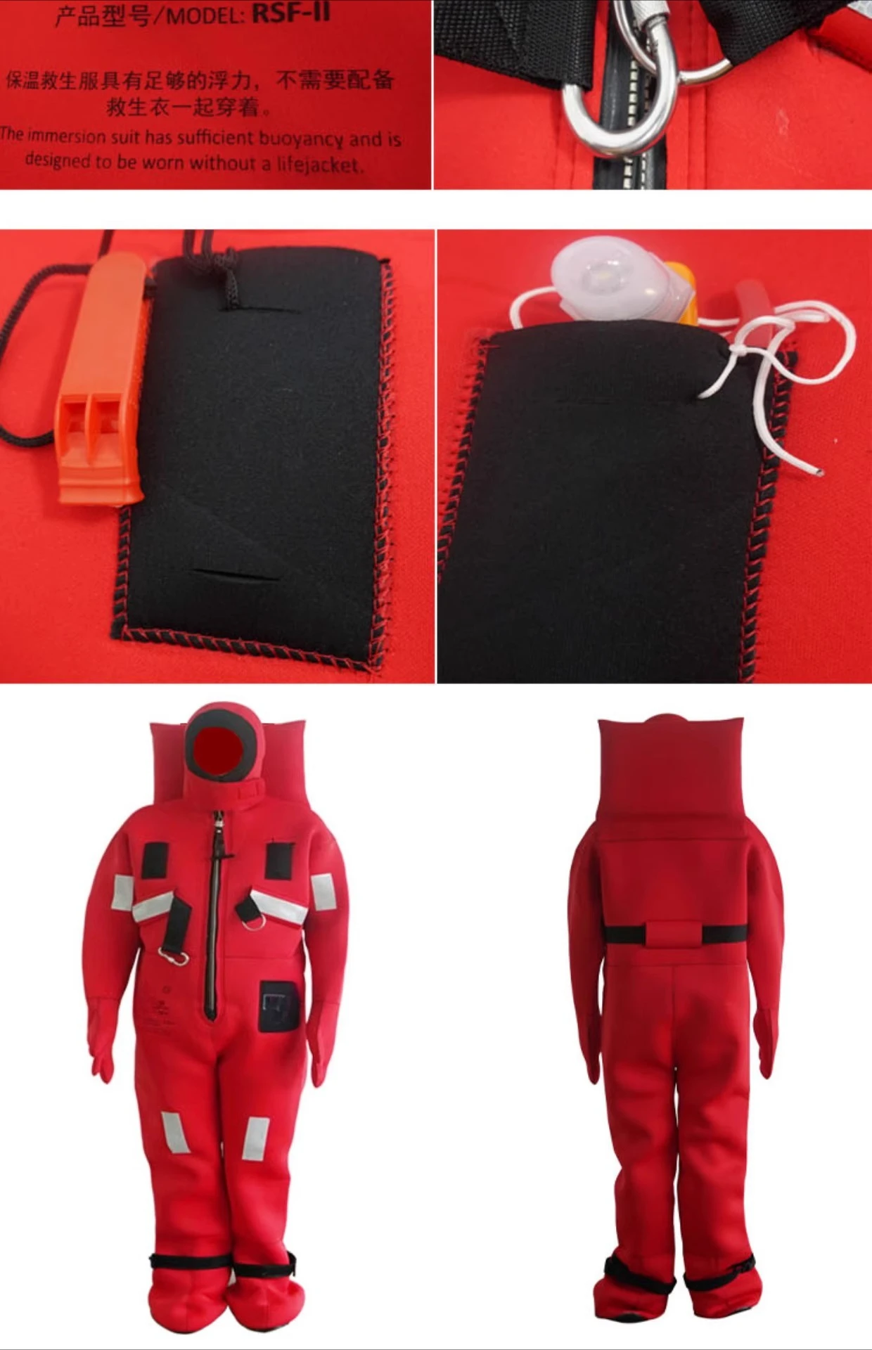 Marine Insulated Immersion Suit Thermal Life Saving Survival Suit for Ship Offshore SOLAS Cold Water Protection