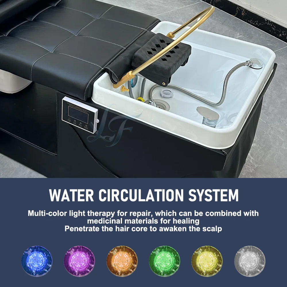 Hydrotherapy Water Circulation Shampoo Bed For Salon Head Massage Spa Therapy