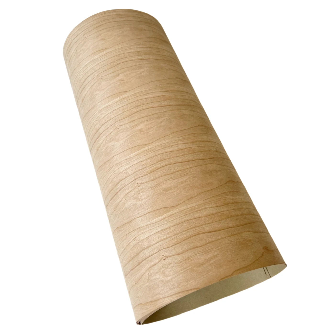 58x250cm, Kraft Paper Backed Thin Veneer of 0.25mm Thickness, Natural American Cherry Wood Veneer Roll for Furniture Renovation