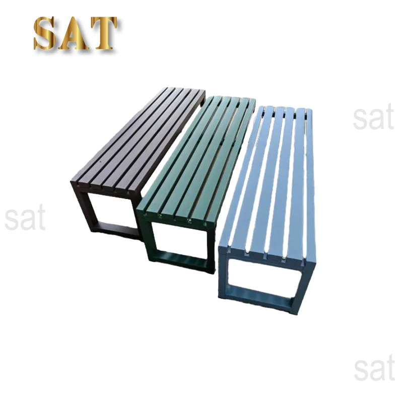 &Traditional Modern Cast Iron Steel Bench Outdoor Use Gym Mall Hospital Patio Courtyard Park Garden Street Public Complex Easy