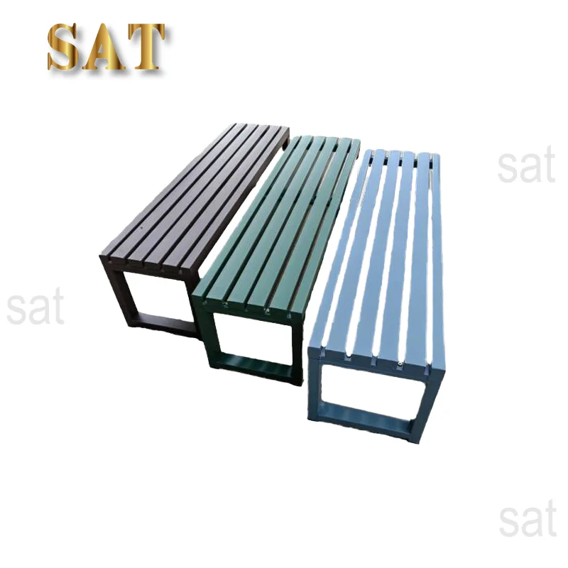 &Traditional Modern Cast Iron Steel Bench Outdoor Use Gym Mall Hospital Patio Courtyard Park Garden Street Public Complex Easy