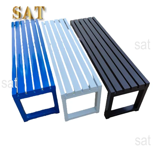 &Traditional Modern Cast Iron Steel Bench Outdoor Use Gym Mall Hospital Patio Courtyard Park Garden Street Public Complex Easy