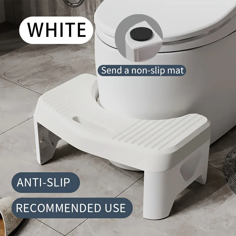 1Pc Toilet Stool for Bathroom, Comfort Toilet Stool for Adult Kids Pregnant Women, Squatting Aid Footstool, Anti Slip Thickening
