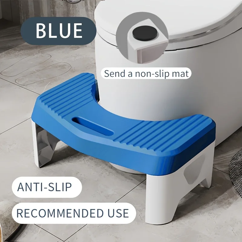 1Pc Toilet Stool for Bathroom, Comfort Toilet Stool for Adult Kids Pregnant Women, Squatting Aid Footstool, Anti Slip Thickening