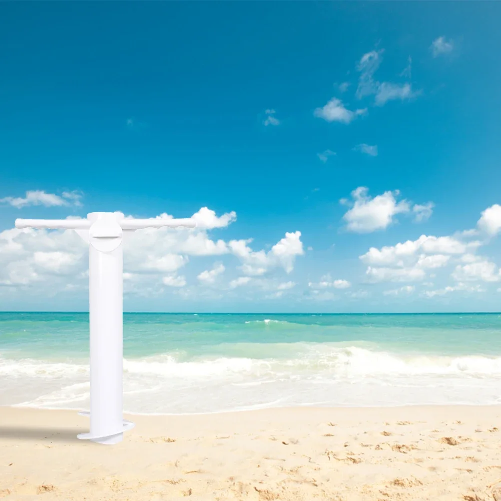 5 Spiral Screw In Sand Anchor, Beach Umbrella Ground Stake with 2 Hooks, Outdoor Patio Umbrella Accessories Set