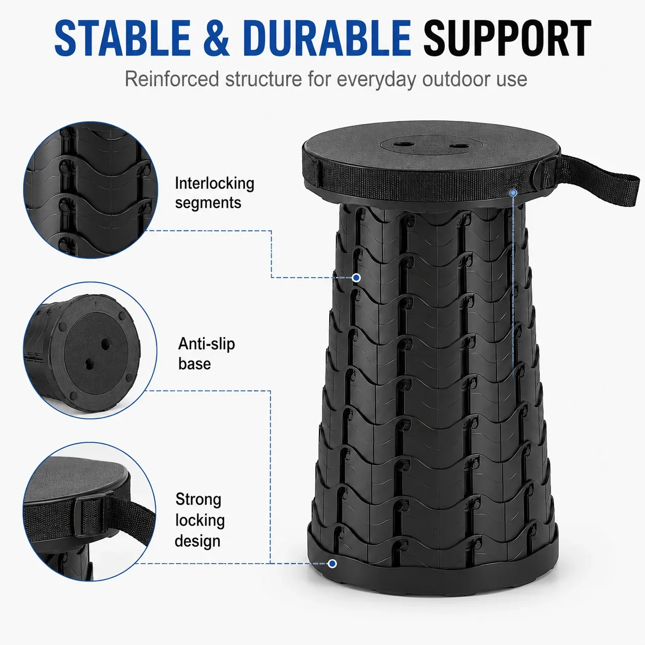 Foldable FishingChair PortableLightweight with Carry Bag for Camping OutdoorComfort Durable Support Camping Chairs Folding Chair