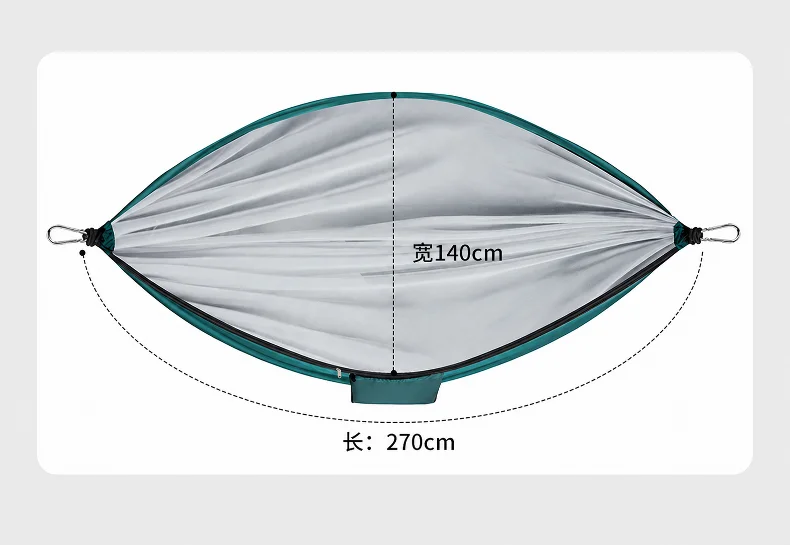 2-In-1 Camping Hammock With Mosquito Net 3m Straps and Carabiner Storage Bag Anti-Tilt-Over Outdoor Leisure Swing for Adults