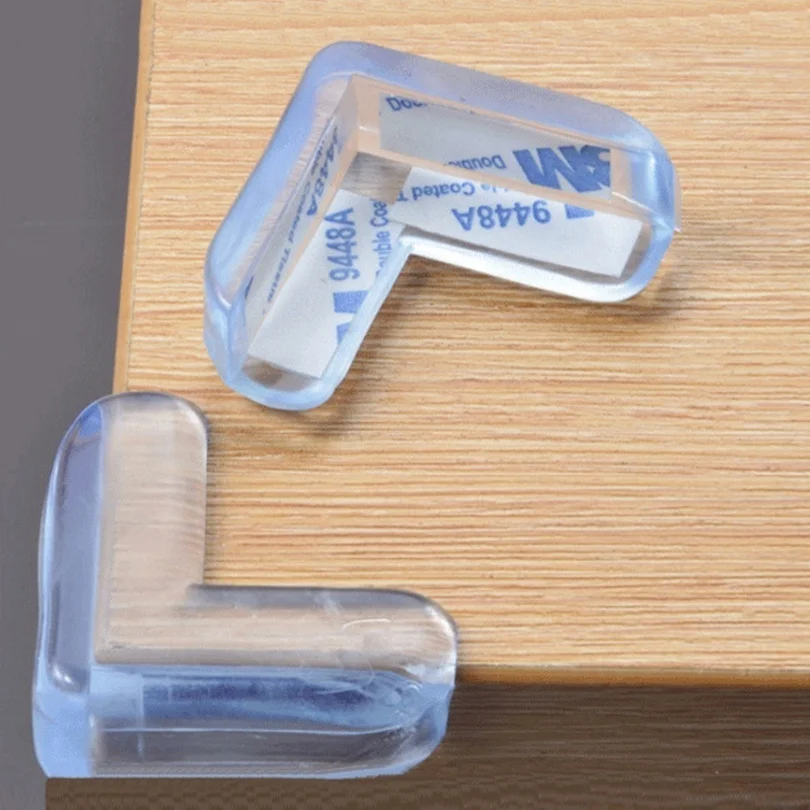 Child Safety Table Corner Protector 1/4PCS Transparent Liquid Silicone Anticollision Edge Cover Home Furniture Bumper Accessory