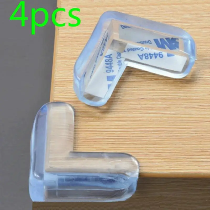 Child Safety Table Corner Protector 1/4PCS Transparent Liquid Silicone Anticollision Edge Cover Home Furniture Bumper Accessory