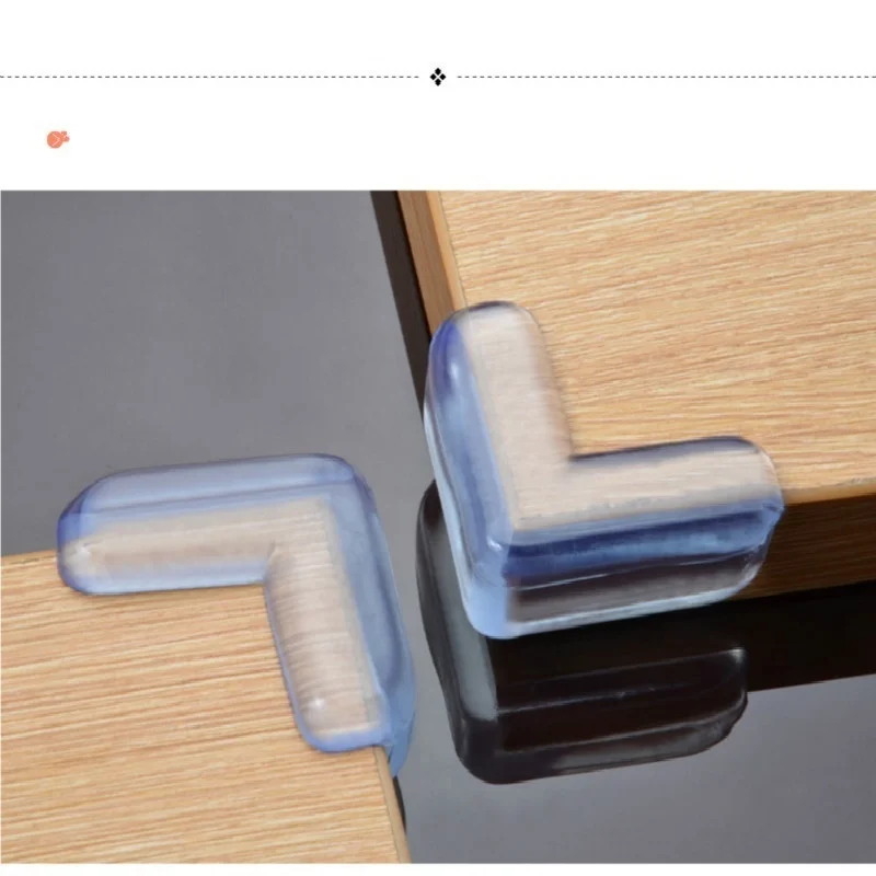Child Safety Table Corner Protector 1/4PCS Transparent Liquid Silicone Anticollision Edge Cover Home Furniture Bumper Accessory