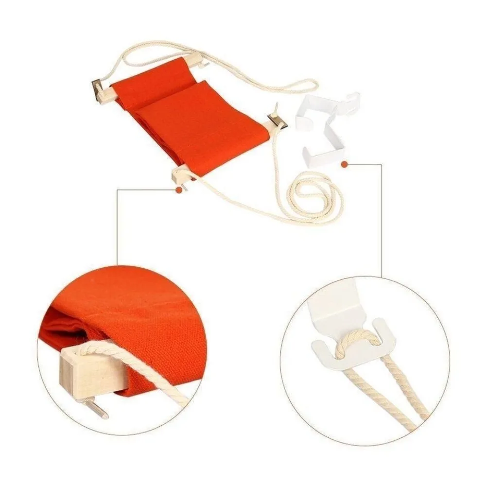 Creative Pastoral Resting Hammock Adjustable Polyester Cotton Cloth Foot Hammock Comfortable Office Desk Resting Swing
