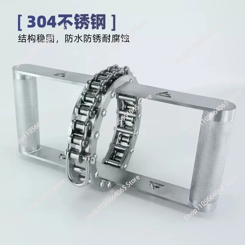 Stainless steel H-shaped stretch handle High pull down Low pull Sitting rowing handle Strength equipment accessories 1pcs