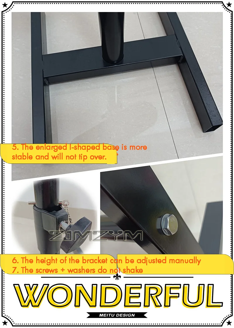 Professional Tripod Footstool Pedicure Stand Medical Manicure Extended Footrest with Lifting Rotating for Home Use