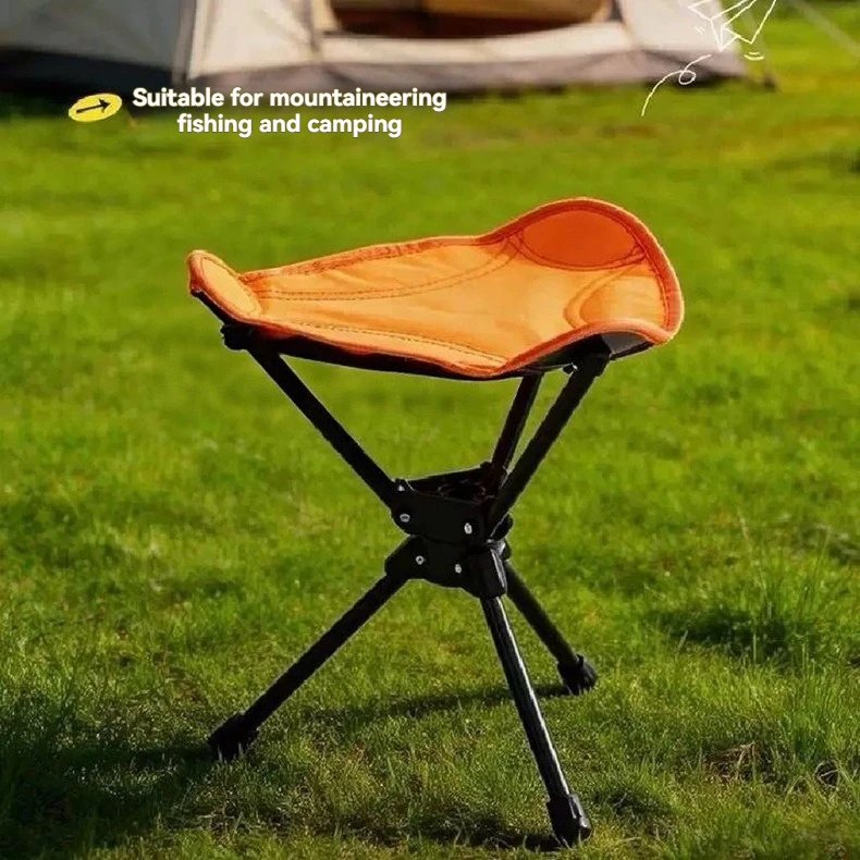 New Popular Outdoor Stool Folding Portable Triangular Stool Rotating Mazza Courtyard Subway Sketching Train Mazza Adjustable