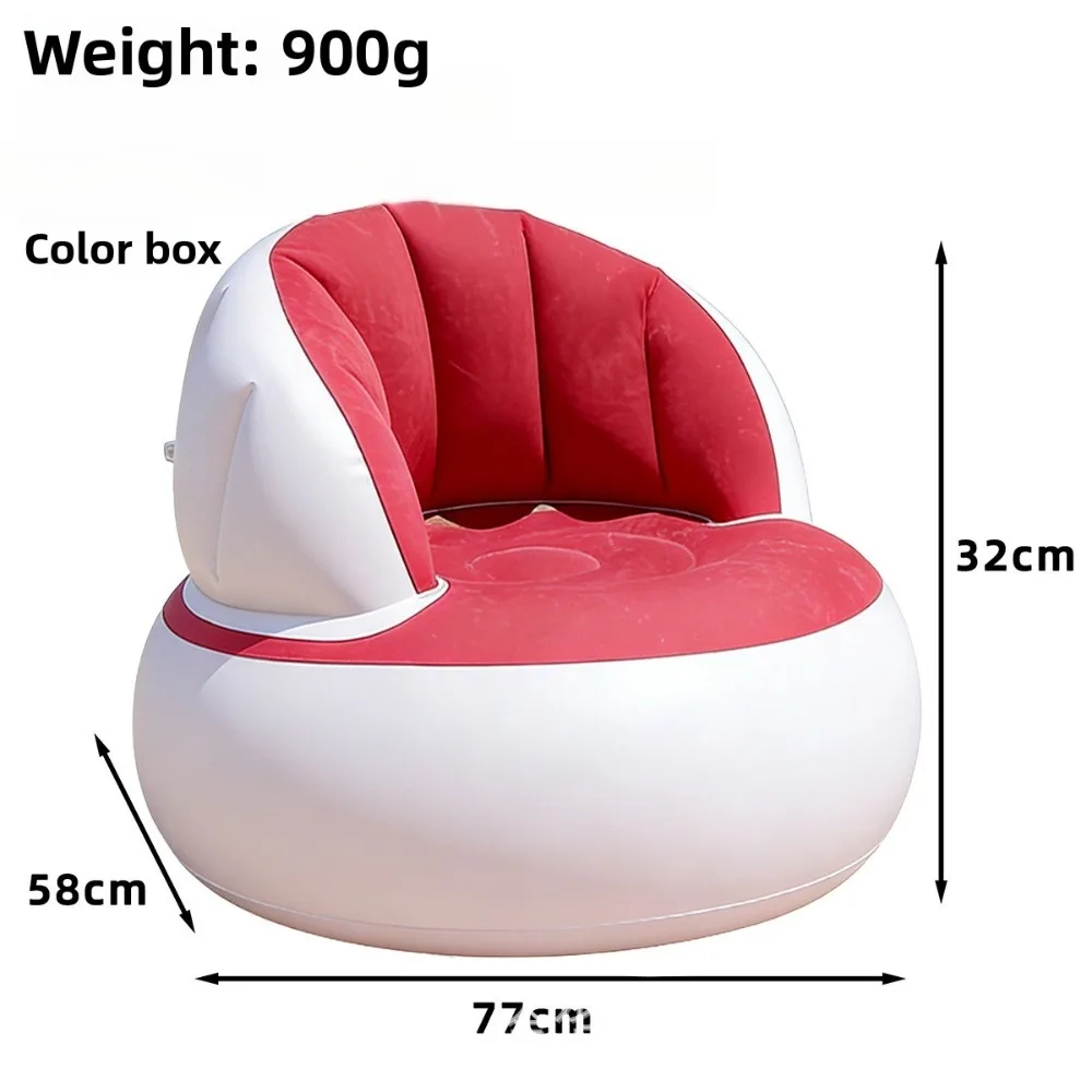 Inflatable Double Sofa, Flocking Inflatable Sofa, Double Inflatable Lazy Sofa Outdoor Sofa Foldable Outdoor Sofa
