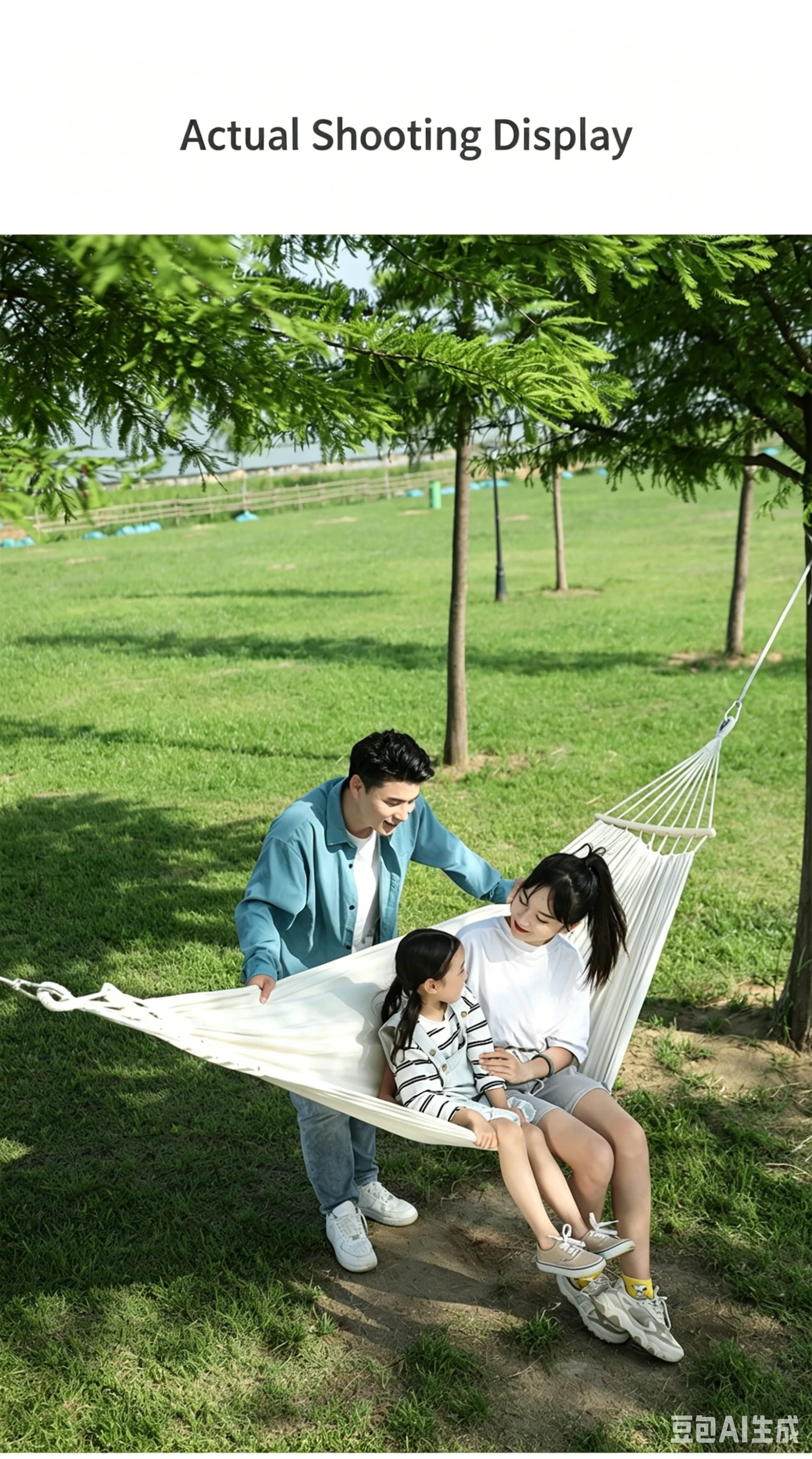 Double Hammock 190*80cm Thickened Reinforced Anti-Sway