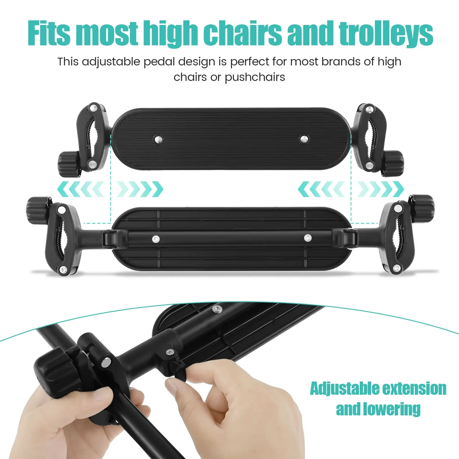 Baby Highchair Foot Rest Adjustable Chair Footrest Non-Slip Highchair Footboard Stool Pedal Infant Newborns Safety Accessories