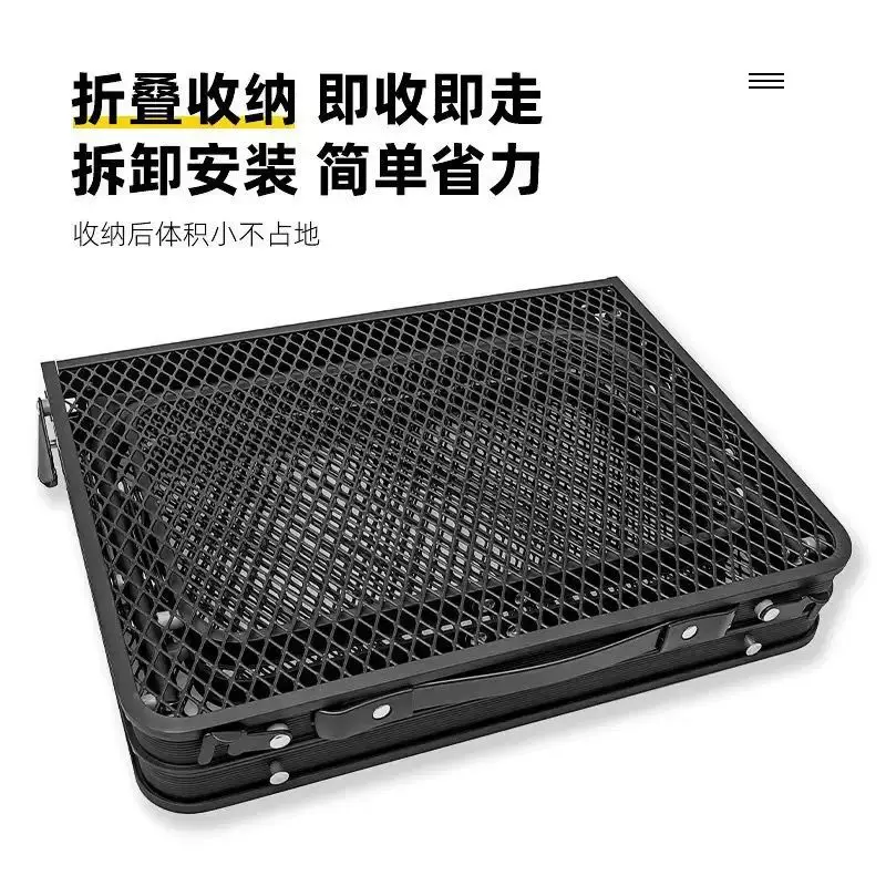 Outdoor Grid Folding Table Chair Set Portable Storage Camping Desk Lightweight Counter For Field BBQ Picnic