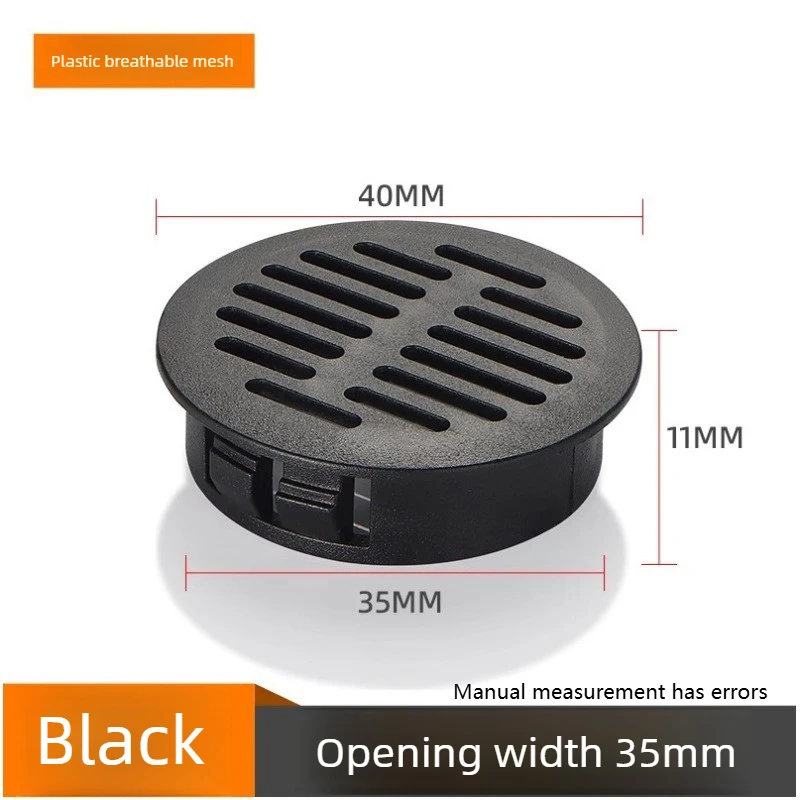 New! For 35/50mm Round Cabinet Air Duct Vent Plastic Louver Mesh Hole Plug Decoration Cover Wardrobe Grille Ventilation Systems
