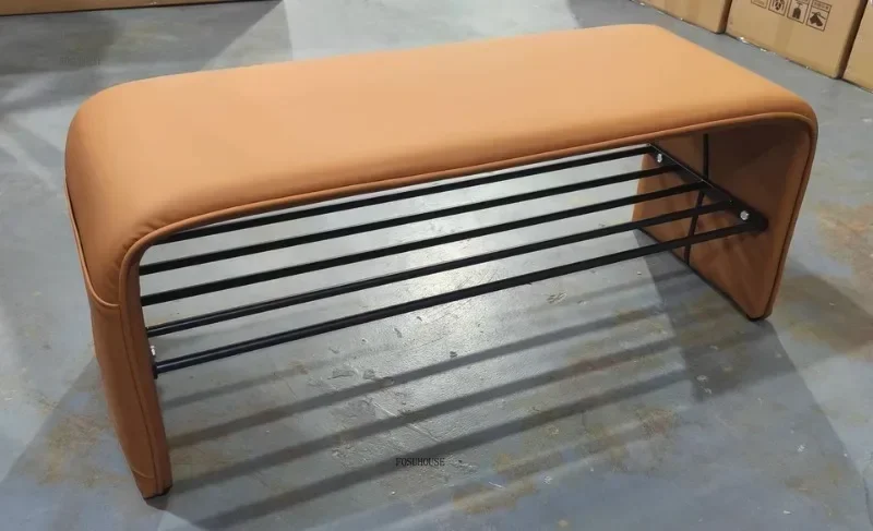 Luxury Shoe Change Stool Door Shoe Cabinet Modern Household Stools Integrated Minimalist Home Furniture Ottomans Bedroom Bench