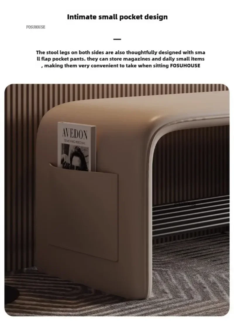 Luxury Shoe Change Stool Door Shoe Cabinet Modern Household Stools Integrated Minimalist Home Furniture Ottomans Bedroom Bench