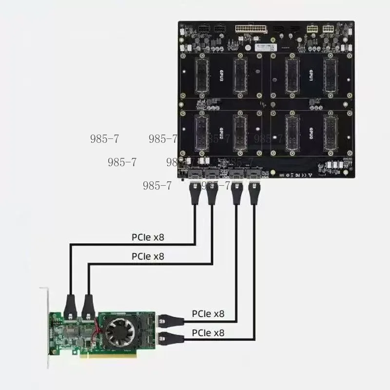 Server Interface Dual GPU Bridge Adapter Board, SXM2 Specification Compatible with V100 and other SXM2 GPUs