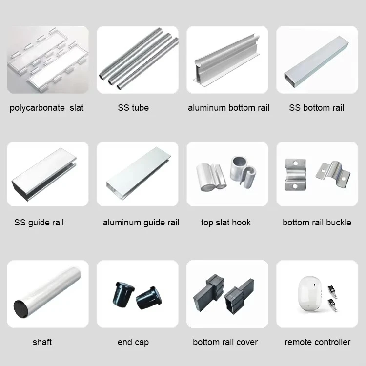 Any Size Custom Modern Fixed Aluminum Awning Polyurethane Roof Outdoor UV Heat Resistant Electric Adjustable Canopy