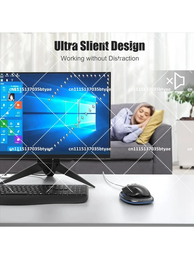 Mouse Mover with Timer, Silent Jiggler with ON/Off Switch, Keep Computer Active-Black