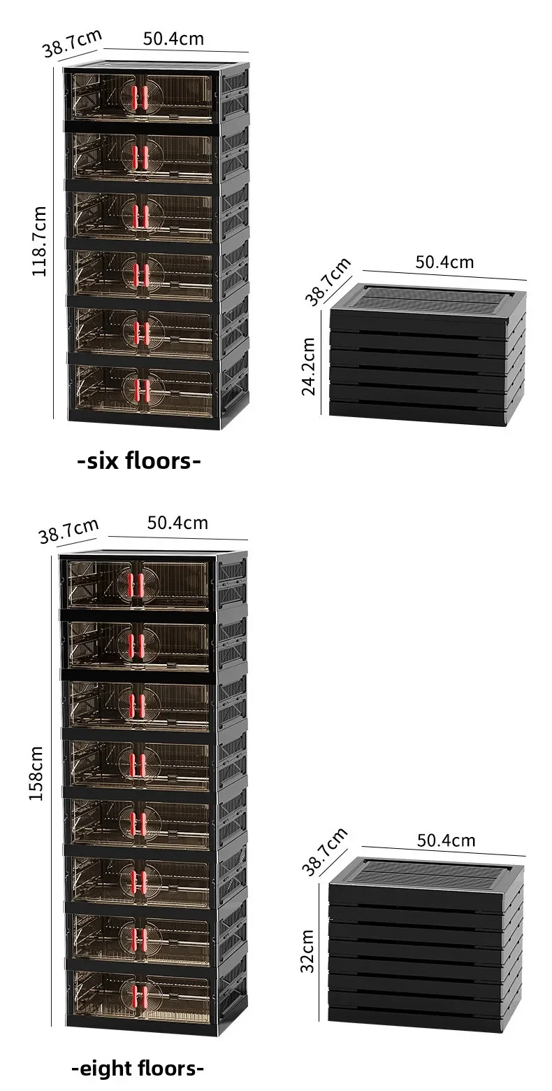Living Room Shoe Cabinet Multilayer Storage Storage Folding Large Capacity Shelves Household Snack Cabinet Furniture