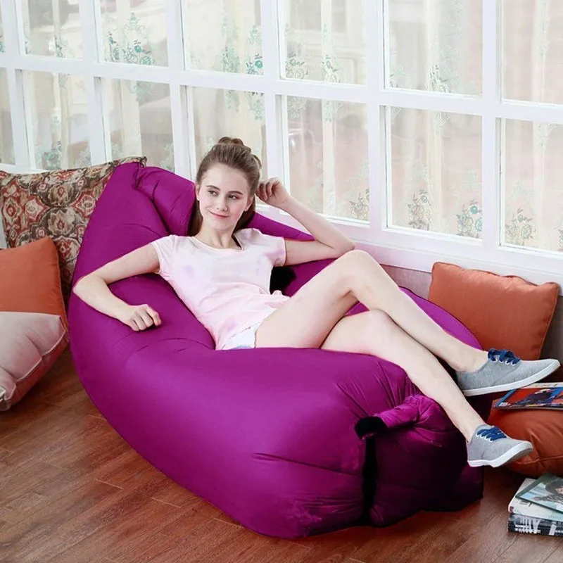 Portable Air Sofa Bed Inflatable Sofa Outdoor Inflatable Bed Outdoor Beach Bed Lazy Inflatable Camping Music Festival Rest Sofa