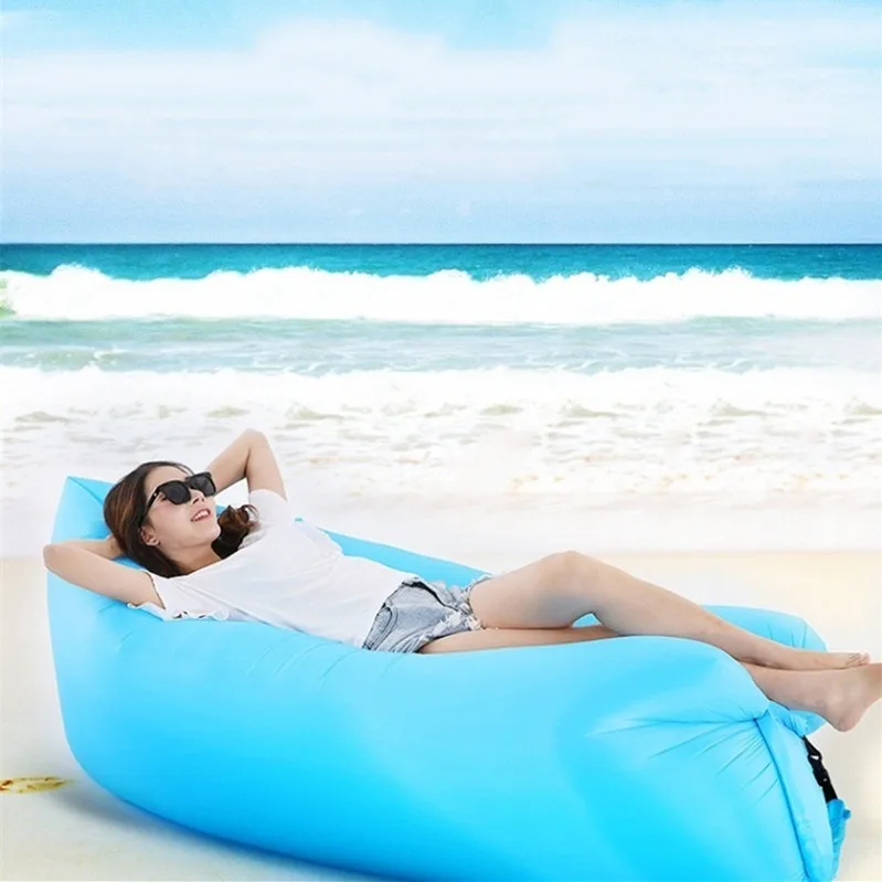 Portable Air Sofa Bed Inflatable Sofa Outdoor Inflatable Bed Outdoor Beach Bed Lazy Inflatable Camping Music Festival Rest Sofa
