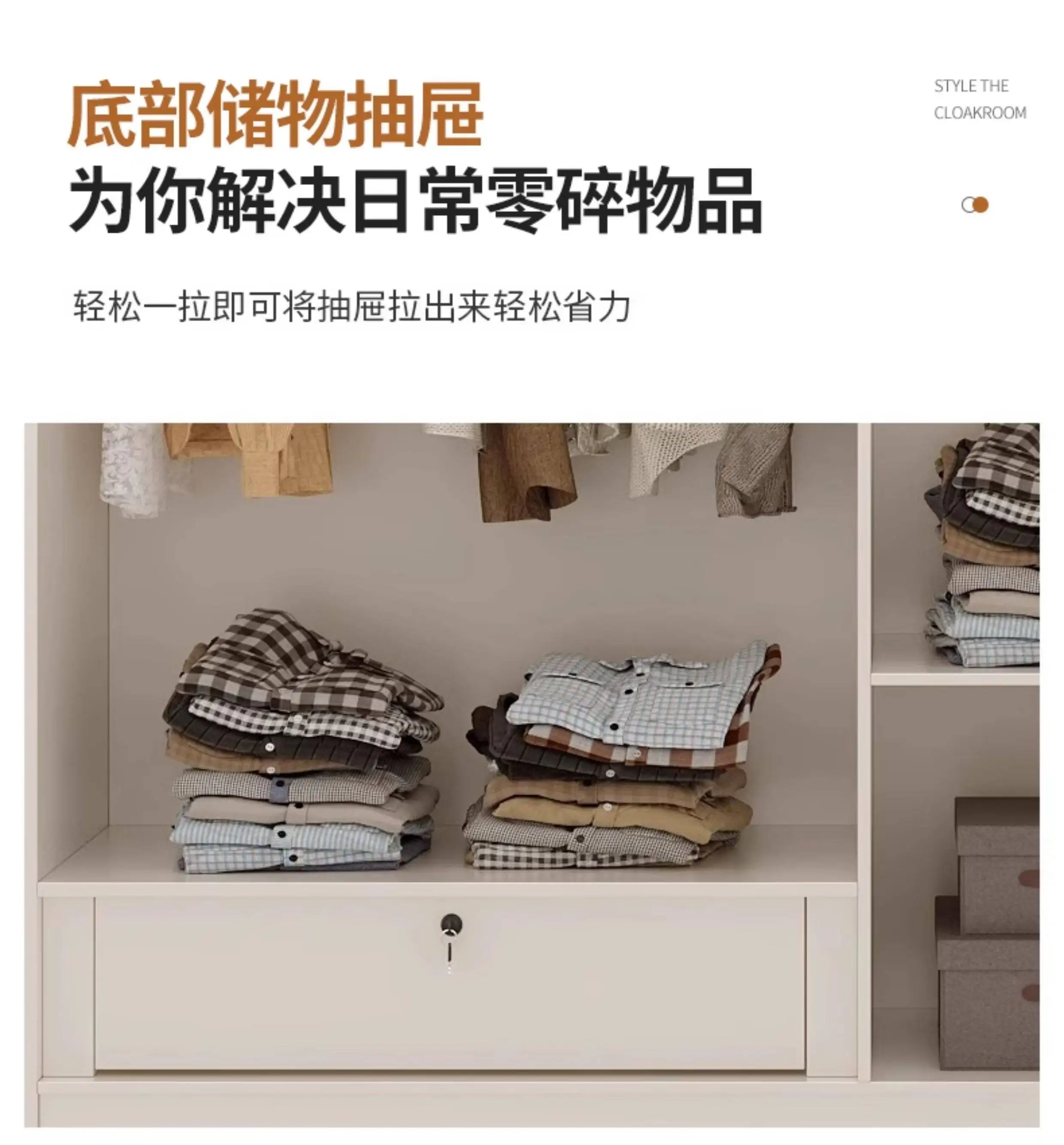 Clothes Closet Armario De Ropa Customized ENF Grade Solid Wood Glass Door Wardrobe Cloakroom Storage Locker Bedroom Furniture