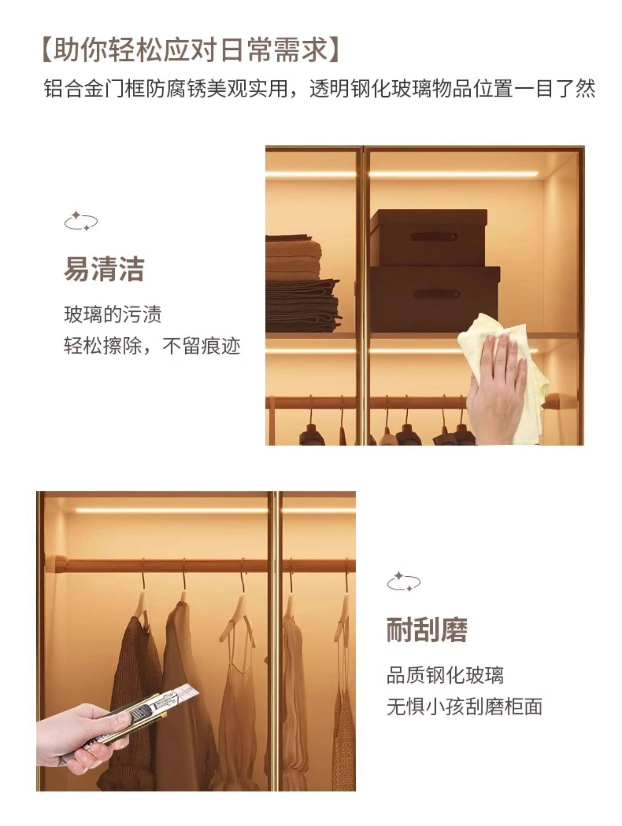 Clothes Closet Armario De Ropa Customized ENF Grade Solid Wood Glass Door Wardrobe Cloakroom Storage Locker Bedroom Furniture