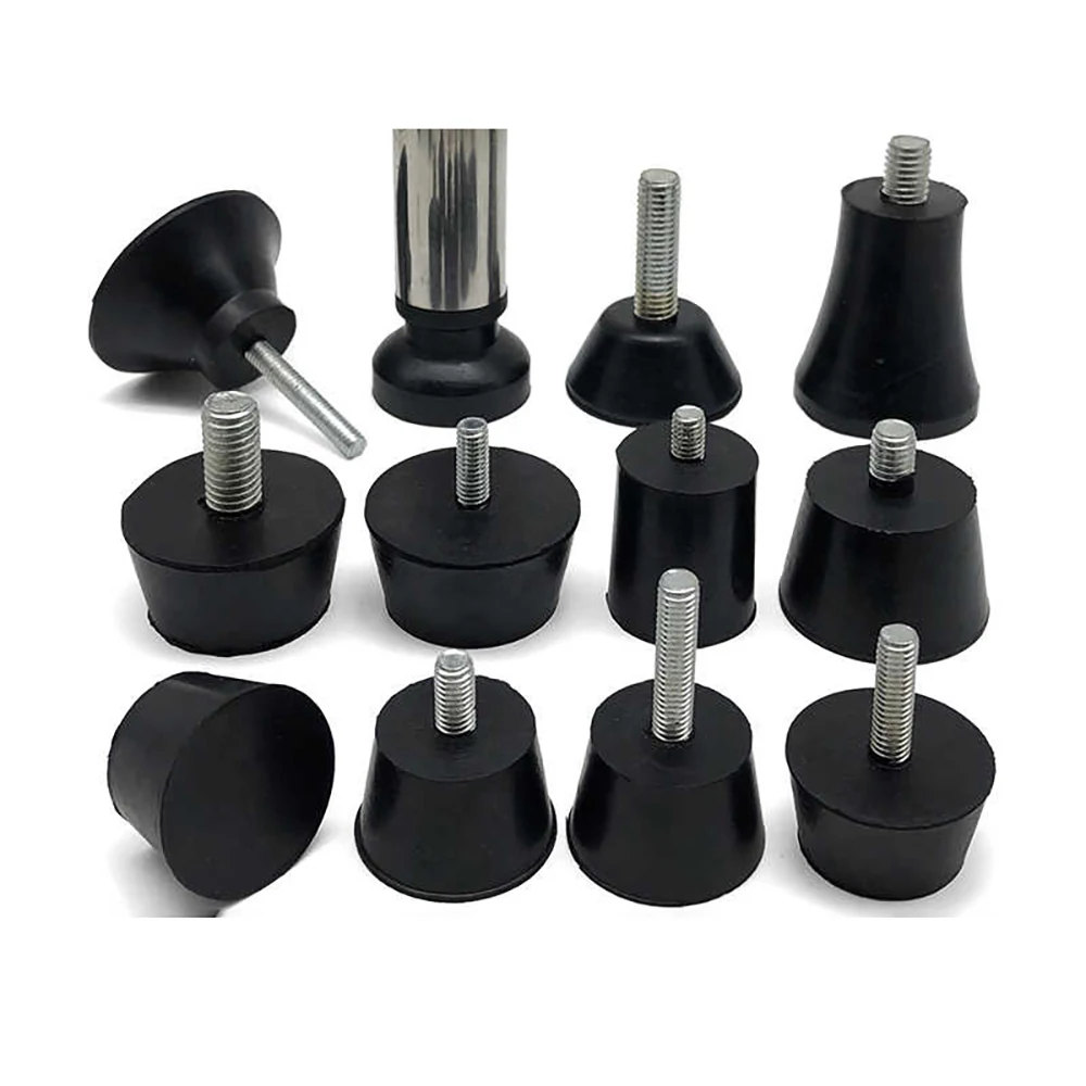 M6 M8 M10 Rubber Adjustable Feet Pad Feet Pad With Screw Table Chair Balck Leveling Foot Pad Furniture Leg Anti-shock Protection