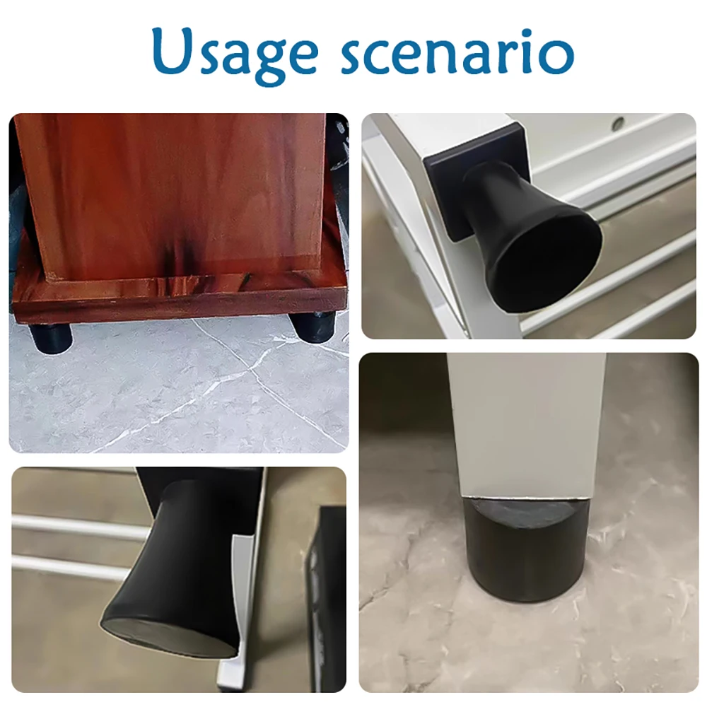M6 M8 M10 Rubber Adjustable Feet Pad Feet Pad With Screw Table Chair Balck Leveling Foot Pad Furniture Leg Anti-shock Protection